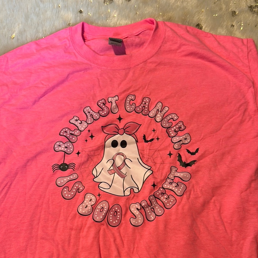 New Breast Cancer Gildan Pink Short Sleeve Tee